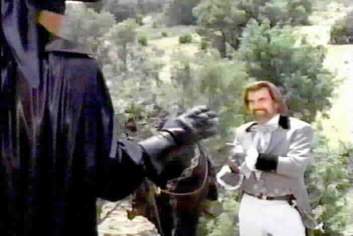 'El Conejo' has Zorro at a disadvantage.